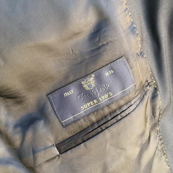 JOSEPH ABBOUD 100% Wool Navy Blue Sport Coat Suit Jacket Blazer 42S - Picture 7 of 12